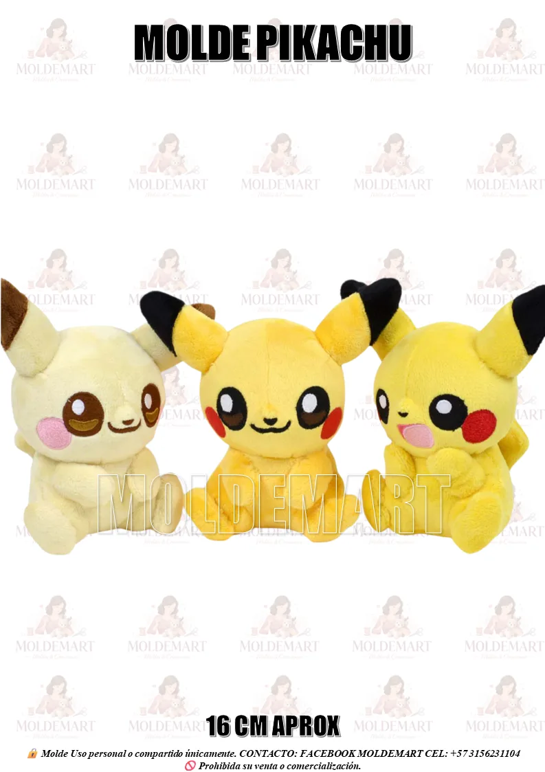 Molde Baby Pikachu
